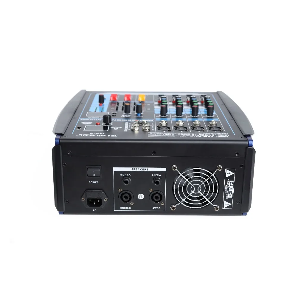 Leicozic QS4 микшер мощности 250 Вт x2 bluetooth микшерный пульт 4-канальный усилитель микшер 48 В фантомное питание звуковой микшер пульт аудио микшер