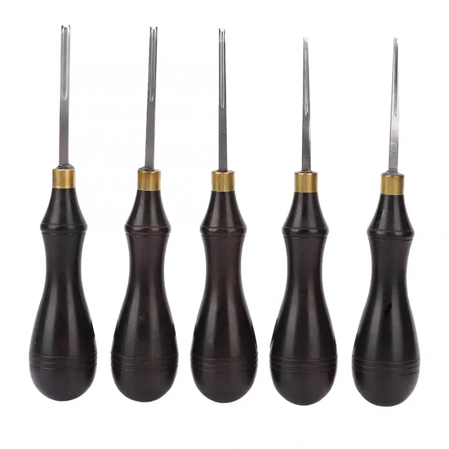 

Leather Edge Beveller Steel Blade Ebony Handle DIY Leathercraft Edger Trimming Tool Milling Cutter Woodwork