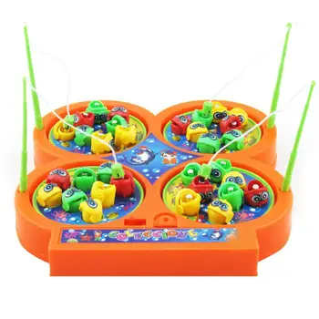 

Kuulee Children Fishing Toy Four Sets Creative Puzzle Rotate Electirc Toy Random Color Plastics Opening color box