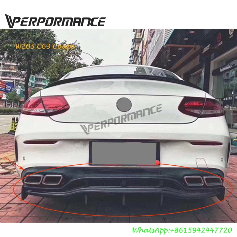 W205 C200 C63 купе карбоновый задний диффузор W205 задний диффузор для C200 C63 углеродное волокно
