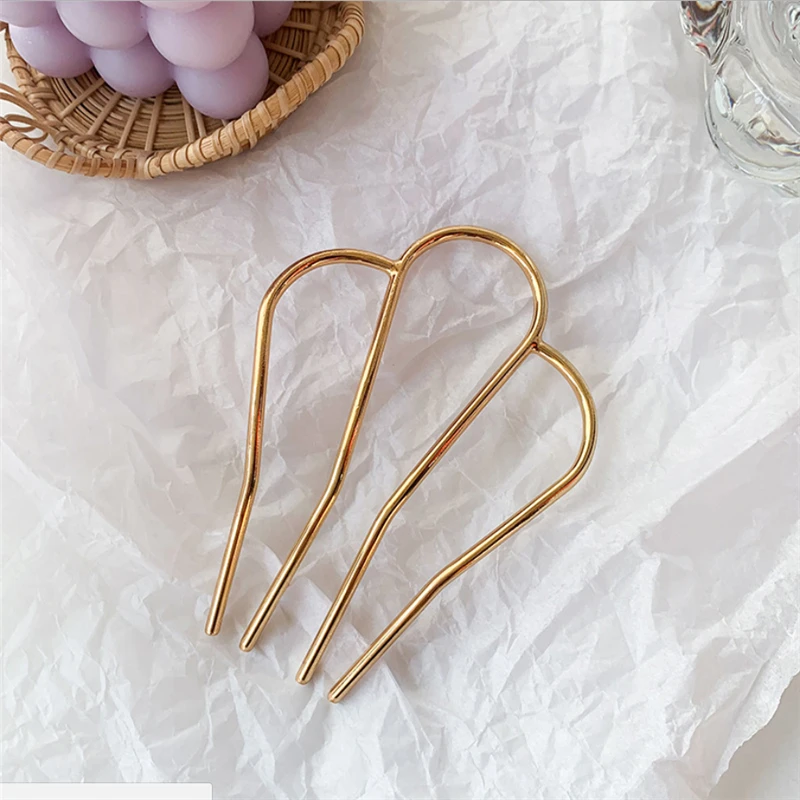 U Shaped Alloy Hairpins Hair Clips Simple Metal Bobby Pins Barrettes Bridal Hairstyle Tools Accessories for Women Bun Maker jewelry accessories hair accessory hair clip