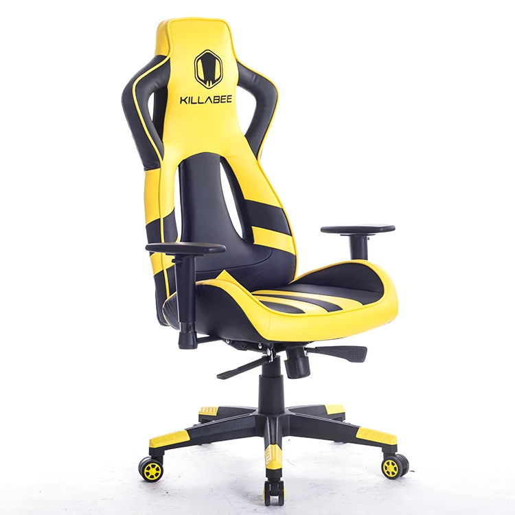 

Leather Game Artificial Chair Office Chairs With Pillow Foot Pad Seat Back Adjustable Lifting Tilt Swivel Chair HWC