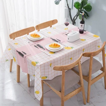 

Modern Minimalist Tablecloth Waterproof Anti-Scald and Oil-Proof Rectangular Table Mat (Wine Bottle / Ice Cream / Elk)