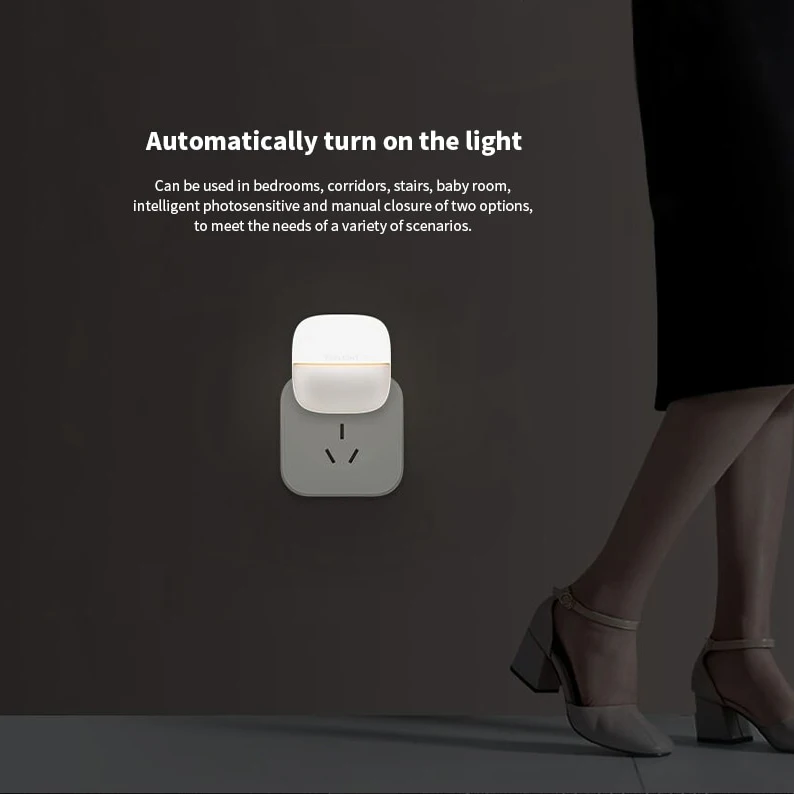 Xiaomi Yeelight квадратный датчик света ночник ультра-низкое энергопотребление спальня лампа для ребенка подарок Романтический свет
