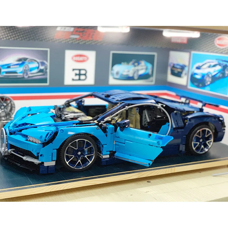 Zhenwei Technic Bugatti чугун гоночный автомобиль строительный комплект Инженерная игрушка, взрослый коллекционный спортивный автомобиль со шкалой Модель двигателя