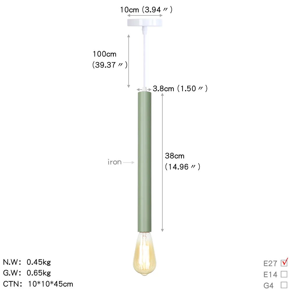 D0091绿色 尺寸图英文版