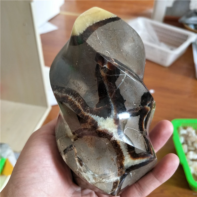 Большой натуральный septarian пламя Рейки Исцеление septaria Драгоценный Камень Чакра septeyre дух Дракон Камень подарок для украшения