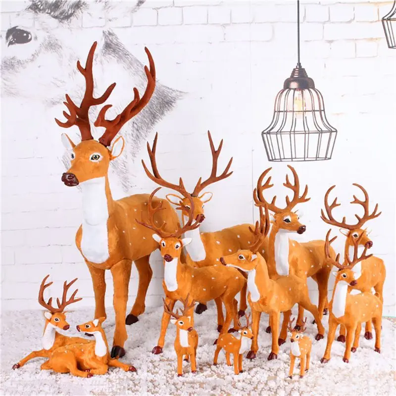 

Xmas Simulation Reindeer Elk Plush Toy Merry Christmas New Year Home Decorations