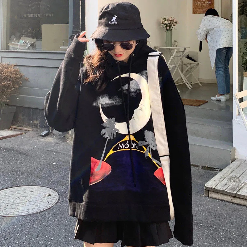 Японская мода Harajuku стиль с длинным рукавом TeesHip хоп женские забавные повседневные футболки Топы женские весна и осень стиль крутой - Цвет: 1