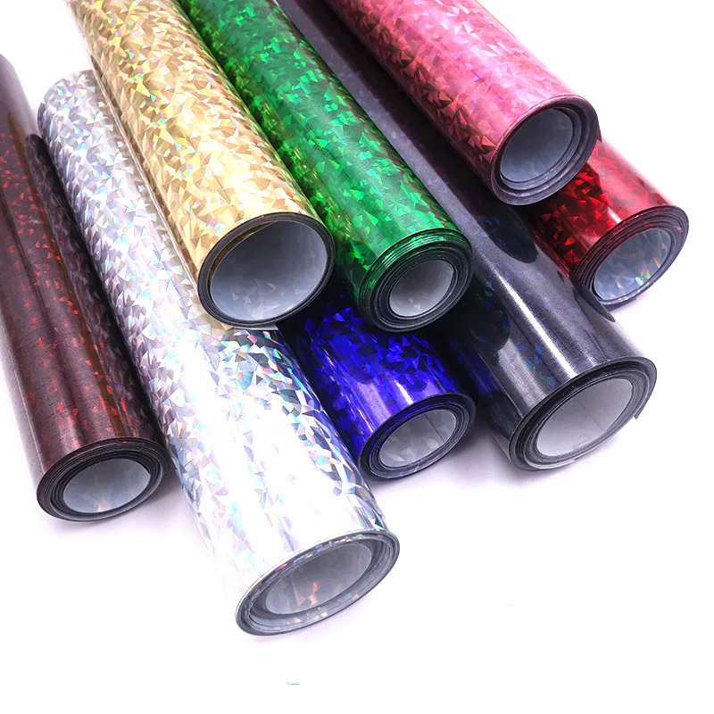 1 roll 10"x20"/25cmx50cm Laser Heat Transfer Vinyl Camouflage Leopard Glass Hologram Rainbow PET Press Tshirt Iron On HTV Film