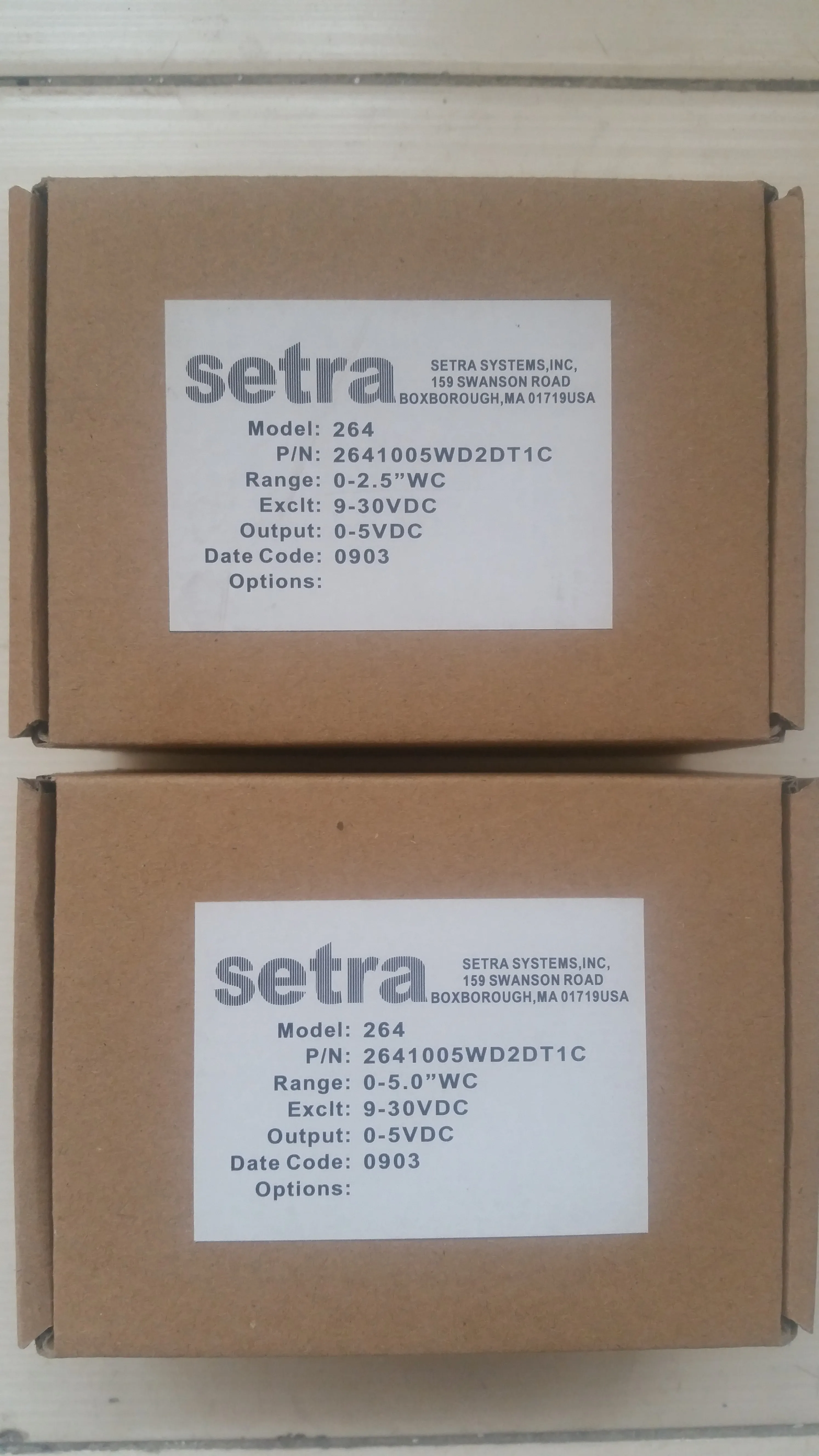 Дифференциальный датчик давления Setra264 с регулировкой чувствительности