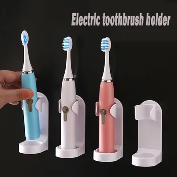 

1 Pcs Electric Toothbrush Holder for Bathroom Holder ABS Plastic Wall Mount Storage Set Organizer Toothbrush Stand