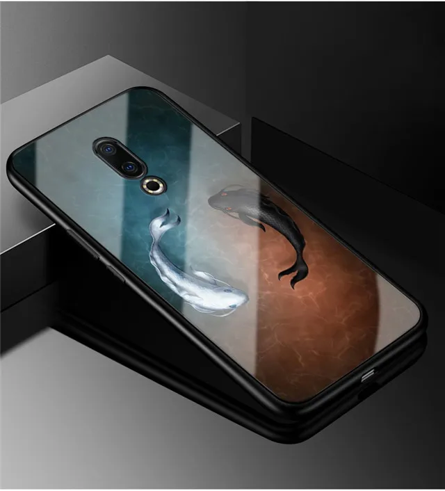 19 Для Meizu 15 чехол из закаленного стекла, жесткая задняя крышка для Meizu 15 Plus, чехол 15 Plus, мягкий бампер для Meizu15, защитный чехол s - Цвет: 19