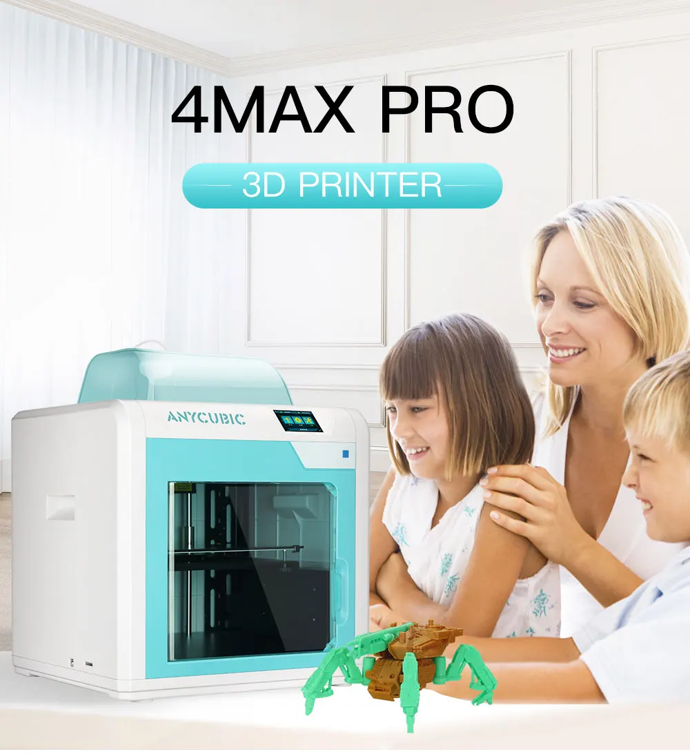 Anycubic 3d принтер Formax 4Max Pro размера плюс Закрытая печать пространство Настольный уровень печать 3D Diy комплект Impressora 3d drucker