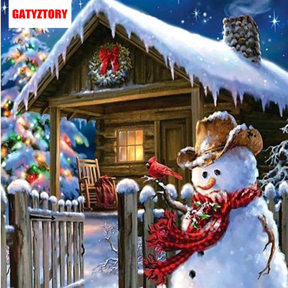 GATYZTORY 3D алмазная живопись полная квадратная картина сделай сам домашний декор