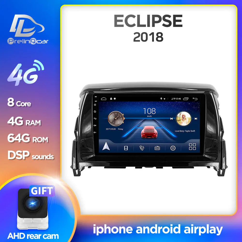 Автомагнитола Prelingcar на Android 10 0 для MITSUBISHI ECLIPSE 2018 мультимедийный видеоплеер с GPS