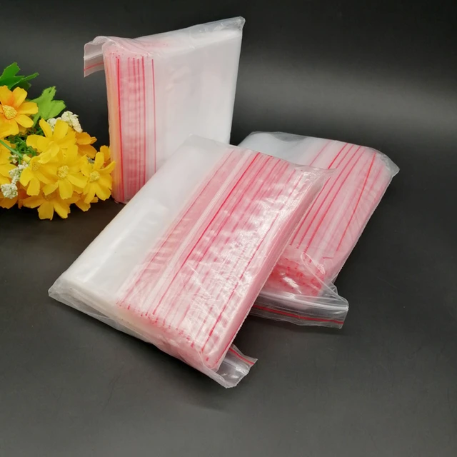 Jewelry Plastic Bags Packaging  Jewelry Bags Plastic Seal Zip - 50pcs  Plastic Bags - Aliexpress