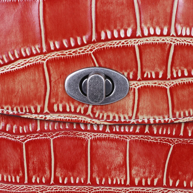 Настоящая Натуральная кожаная сумка женская сумка-тоут с узором «крокодиловая кожа» винтажная воловья женская сумка-мессенджер через плечо