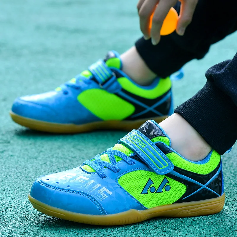 Детская устойчивая обувь для настольного тенниса; дышащая Нескользящая ракетка для пинг-понга; легкие спортивные кроссовки для мальчиков и девочек; D0886