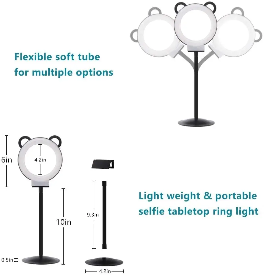 Светодиодный кольцевой светильник LED подсветка комплект Регулируемая