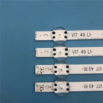 

4pcs LED Backlight strip For LG 49" TV 6916L-2862A 6916L-2863A V17 49 R1+L1 ART3 49UJ670V-ZD 49UJ6560 49UJ651V LC490DGG(FK)(MD)