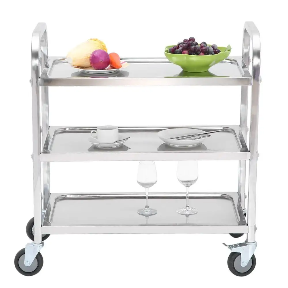 

Large Size Stainless Steel Kitchen Trolley Universal Transport Trolley Space Saving Storage Rack Kitchen Storage Cart Save Space