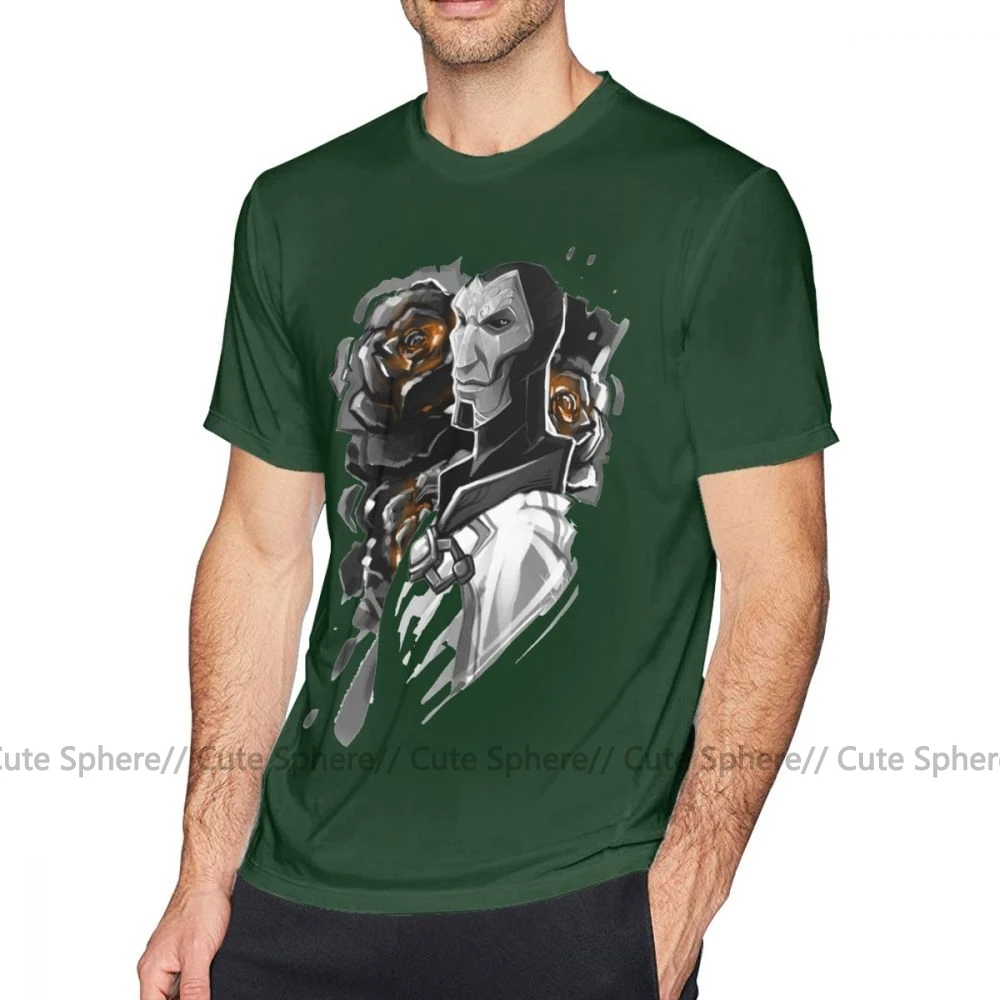 Jhin футболка League Of Legends Jhin Art футболка с коротким рукавом потрясающая футболка плюс размер мужская летняя футболка с принтом - Цвет: Dark Green