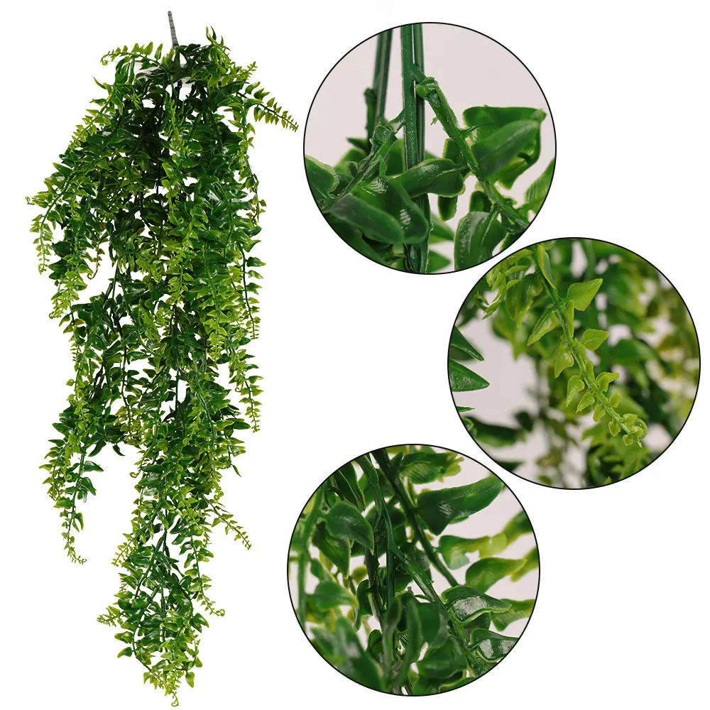 5 вилок искусственный жемчуг зеленая лоза ветви плюща настенный пластик