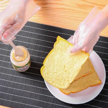 

Multi-functional Clear Disposable Gloves Universal Gloves Thickened Transparent Plastic Catering Food Grade Film Gloves 100PCS