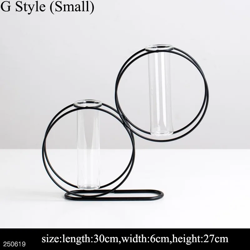 G Style (Small) Ins скандинавские золотистые железные художественные прозрачные стеклянные пробирки гидропоники цветочный горшок гостиная офисная ваза зеленые растения плантатор креативный - Цвет: G Style (Small)