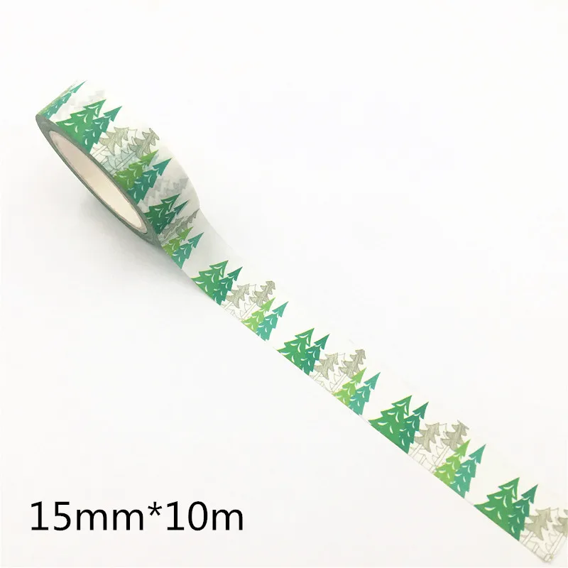 1PC Christmas Washi Tapes Snowflake Reindeer Stripes Kawaii Masking Tapes Stickers Stationery Scrapbooking School Supplies 6