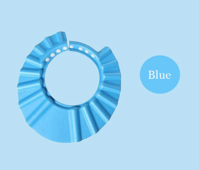 0033-Blue 2 шт./партия, Мытье Ванны, кепка с защитными наушниками, детская шапочка для шампуня, шапочка для душа, детская шапочка для душа, безопасная мягкая Регулируемый головной убор - Цвет: 0033-Blue