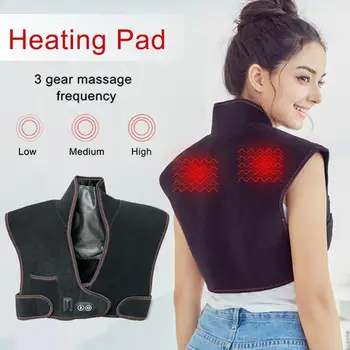 

Wrap Electric Heating Pad For Neck Shoulders Muscle Pain Relief Fast Heating Therapy Vibration Heated Massager Winter Warmer