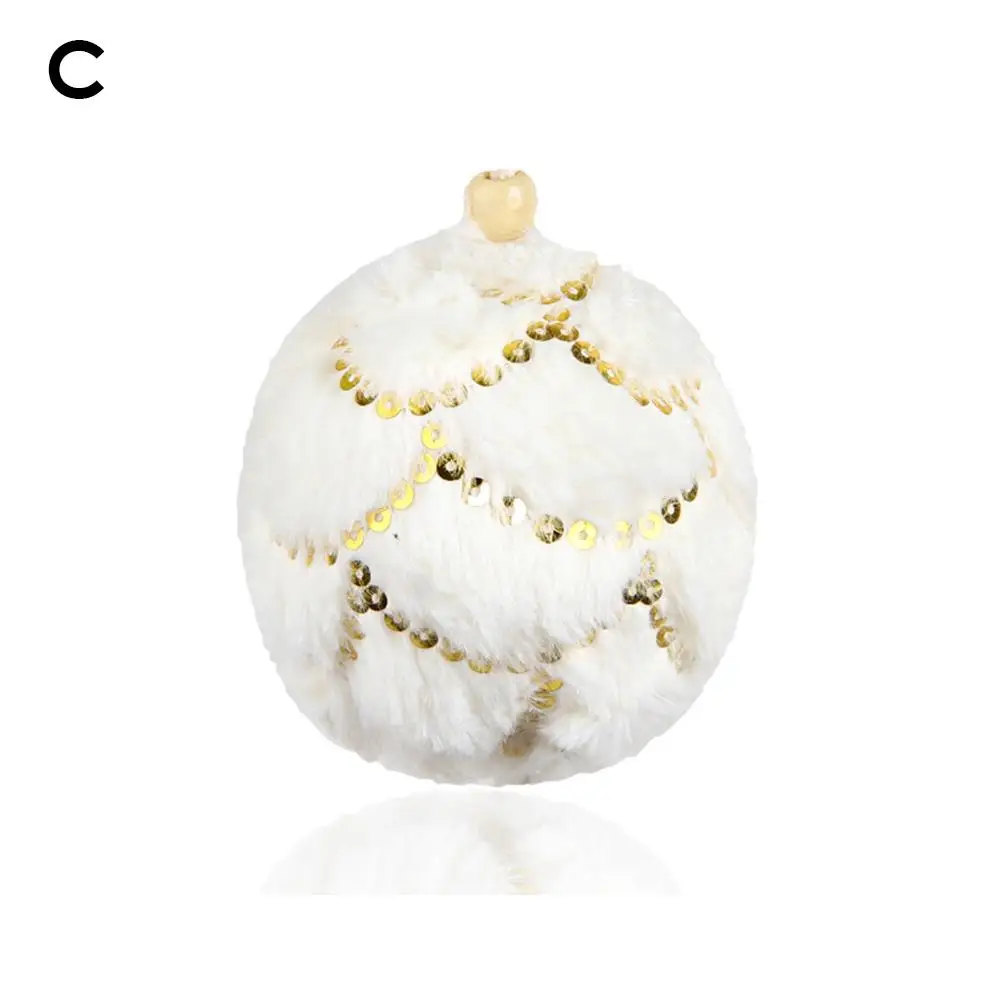 Рождественский шар с пузырьками, рождественская елка, орнамент, рождественский шар, подвеска из флока, украшение из гипса, шар, украшения, сделай сам, рождество - Цвет: White  large