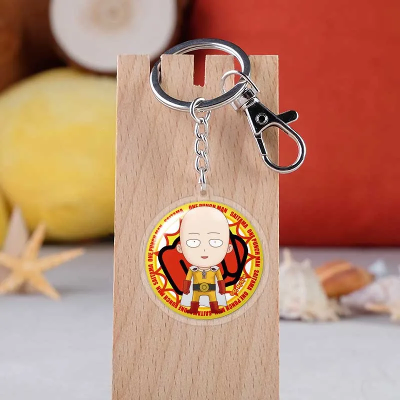 Аниме One Punch Man брелок японский мультяшный рисунок Сайтама акриловый