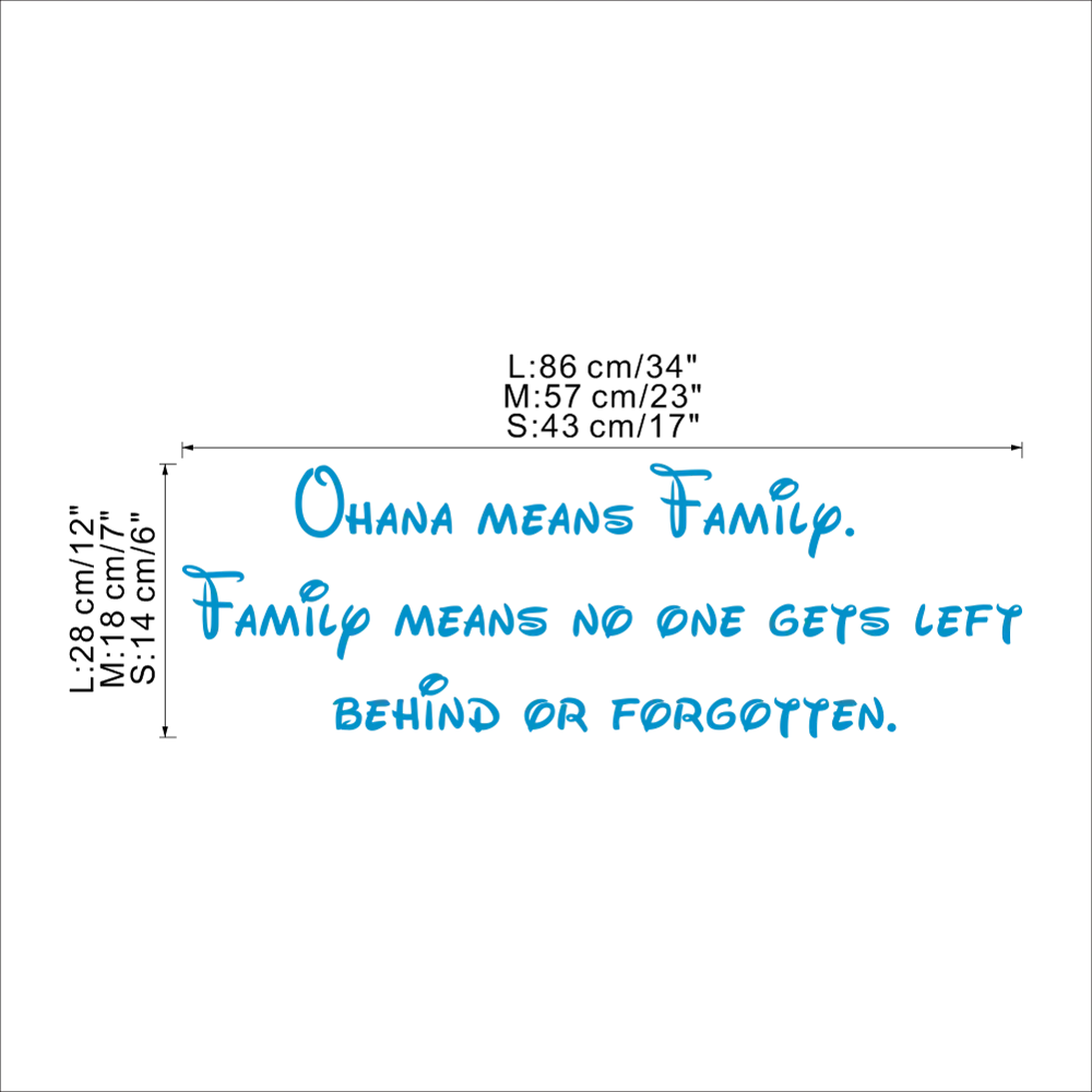 Disney Family QHANA Fashion phrase wall sticker Pvc wall stickers Removable material wall sticker home decoration accessories