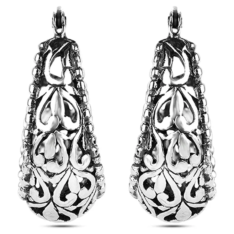 Серьги кольца Huitan женские в этническом стиле, Элегантные повседневные универсальные украшения с вырезами и узором, ювелирные изделия|Серьги-кольца| | АлиЭкспресс