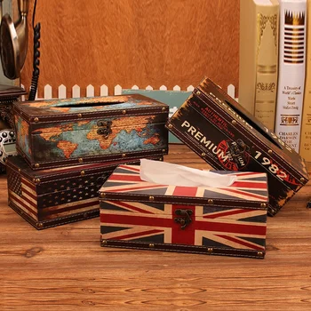 

British style tissue box household products Creative Restaurant paper box car cylinder paper box napkin box paper box Hot Sale
