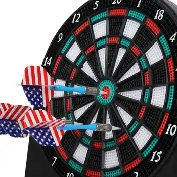

Electronic Dartboard Game Set, LCD Display Automatic Scoring Dart Plate, Scoring Board Home Party Bar Entertainment Games