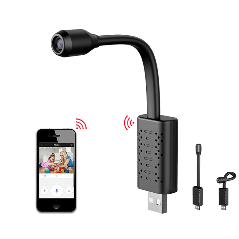 Скрытая Беспроводная ip-камера видеонаблюдения V380 Pro шпионская USB Wi-Fi камера с
