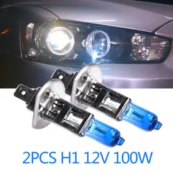 2pcs H1 Headlamp 12V 100W Car Headlights White 4300k  LED Lights Lamp Halogen Bulbs Daytime Driving Light