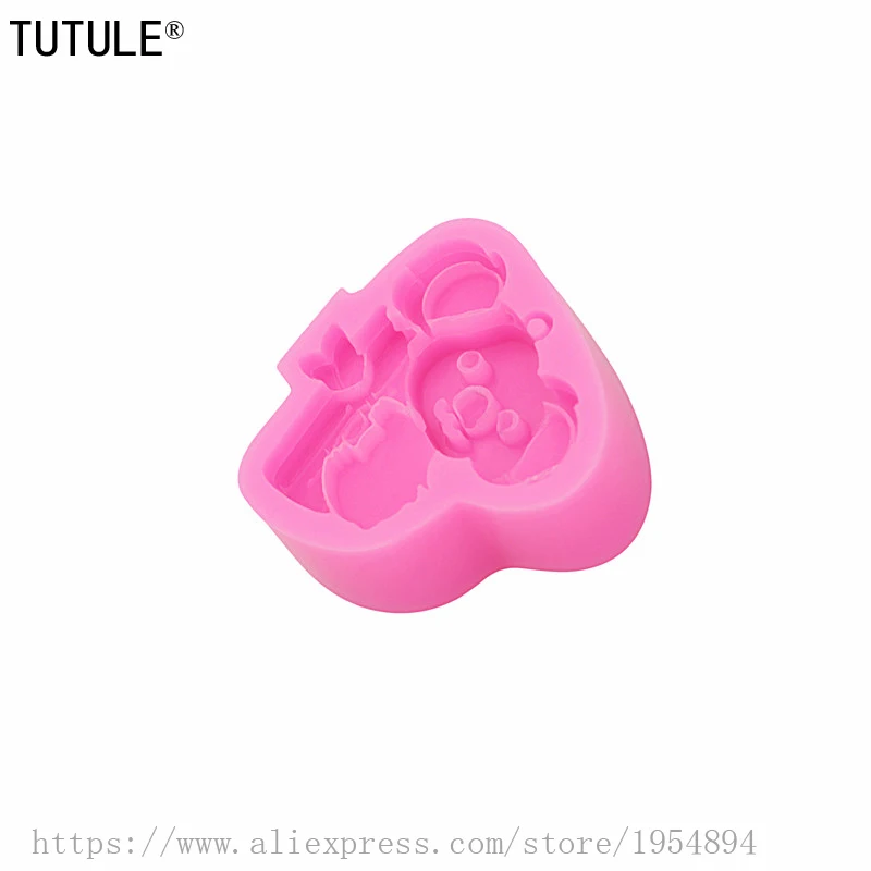 Glossy Animal-Inspired Koala Earrings Silicone Mold for Polymer Clay Jewelry Crafting