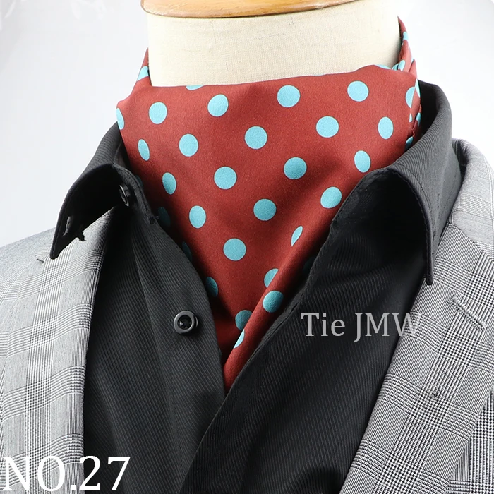 Männer Vintage Floral Paisley Gestreifte Krawatte Formale Hochzeit Krawatte Ascot Scrunch Selbst Britischen Gentleman Polyester Weiche Krawatte Geschenk – Detail 27