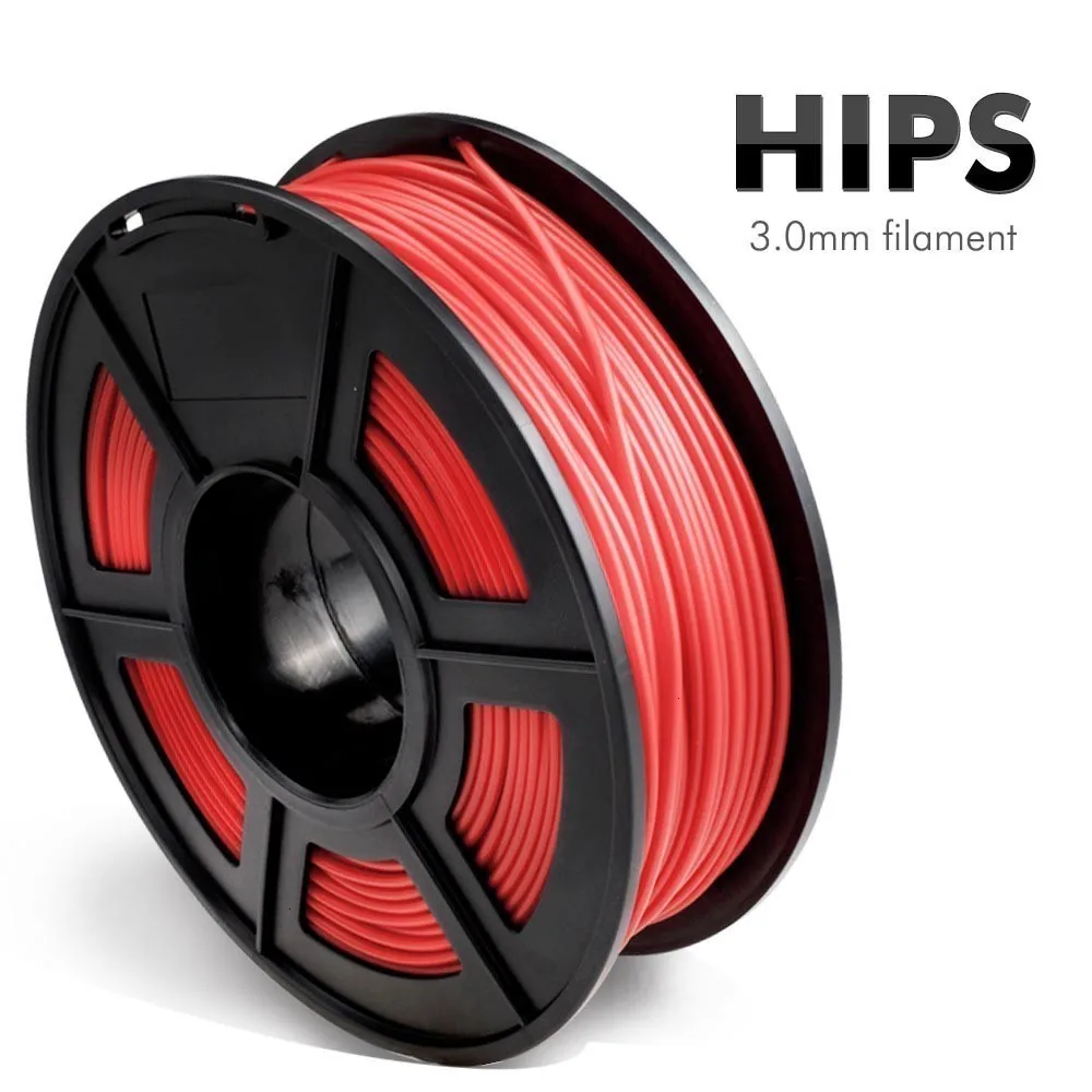 Филамент для 3d принтера HIPS 3,00 мм 1 кг/рулон с катушкой без пузырьков 3D Экструдер расходные Филамент для бедер 1 кг с катушкой