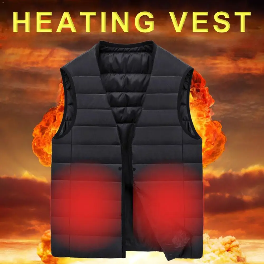 

2019 Winter Three-speed Heating Vest Jacket Electric Thermal Clothing Waistcoat For Women Men Outdoor Hiking Camping Cycling