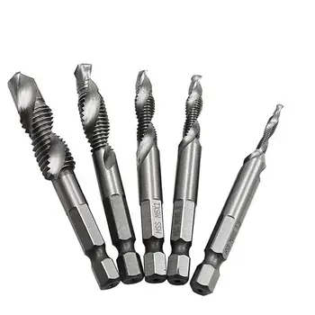 

M10 Hex Shank High Speed Steel Compound Thread Taps Drill Bit Multipurpose Drill Bit Tool