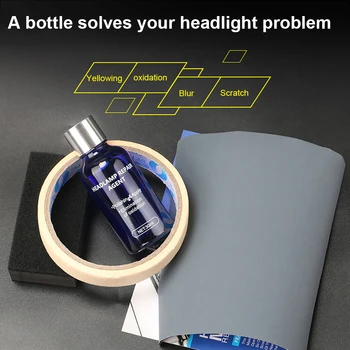 

30ML Car Headlight Repair Coating Solution Repair Kit Oxidation Rearview Coating Headlight Polishing Anti-scratch Liquid