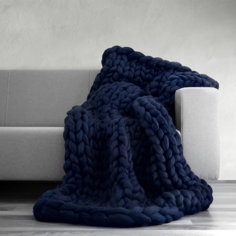 Грубая шерсть ручной работы одеяло вязаное одеяло шерстяное одеяло диван одеяло толстое одеяло