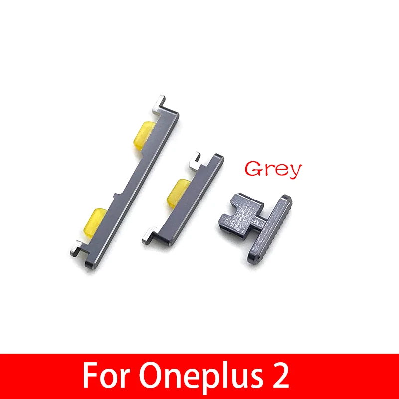 For Oneplus 2 Gray 10 шт./лот, боковой ключ питания+ Кнопка громкости для Oneplus 2 3 6T 7 Pro запасные части - Цвет: For Oneplus 2 Gray