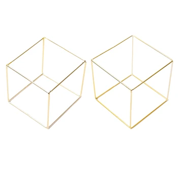 

2pcs Hollow Iron Frame Earring Necklace Hanging Display Showcase Room Decor